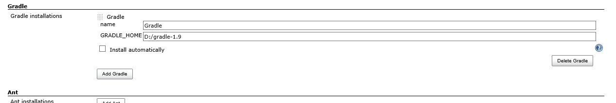 gradle config